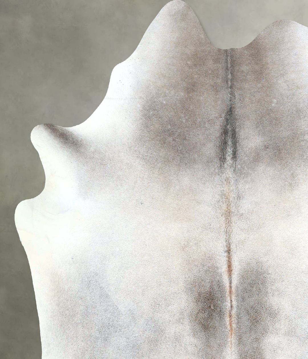 Grey with Beige Large Brazilian Cowhide Rug 6'4"H x 6'2"W #A48821 by H