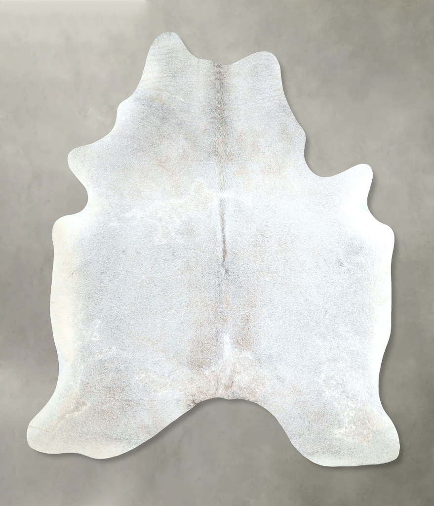 Grey with Beige Large Brazilian Cowhide Rug 6'7"H x 5'7"W #A48823 by Hudson Hides