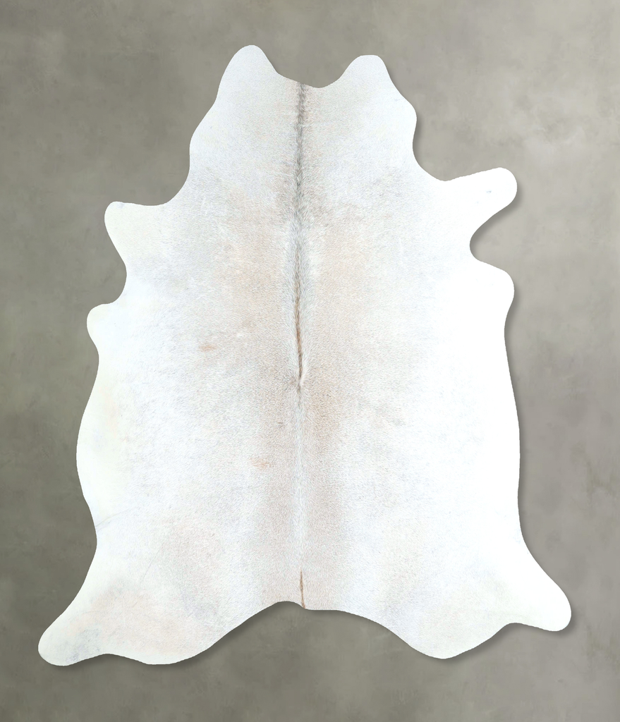 Grey with Beige Large Brazilian Cowhide Rug 6'4"H x 6'1"W #A48824 by Hudson Hides