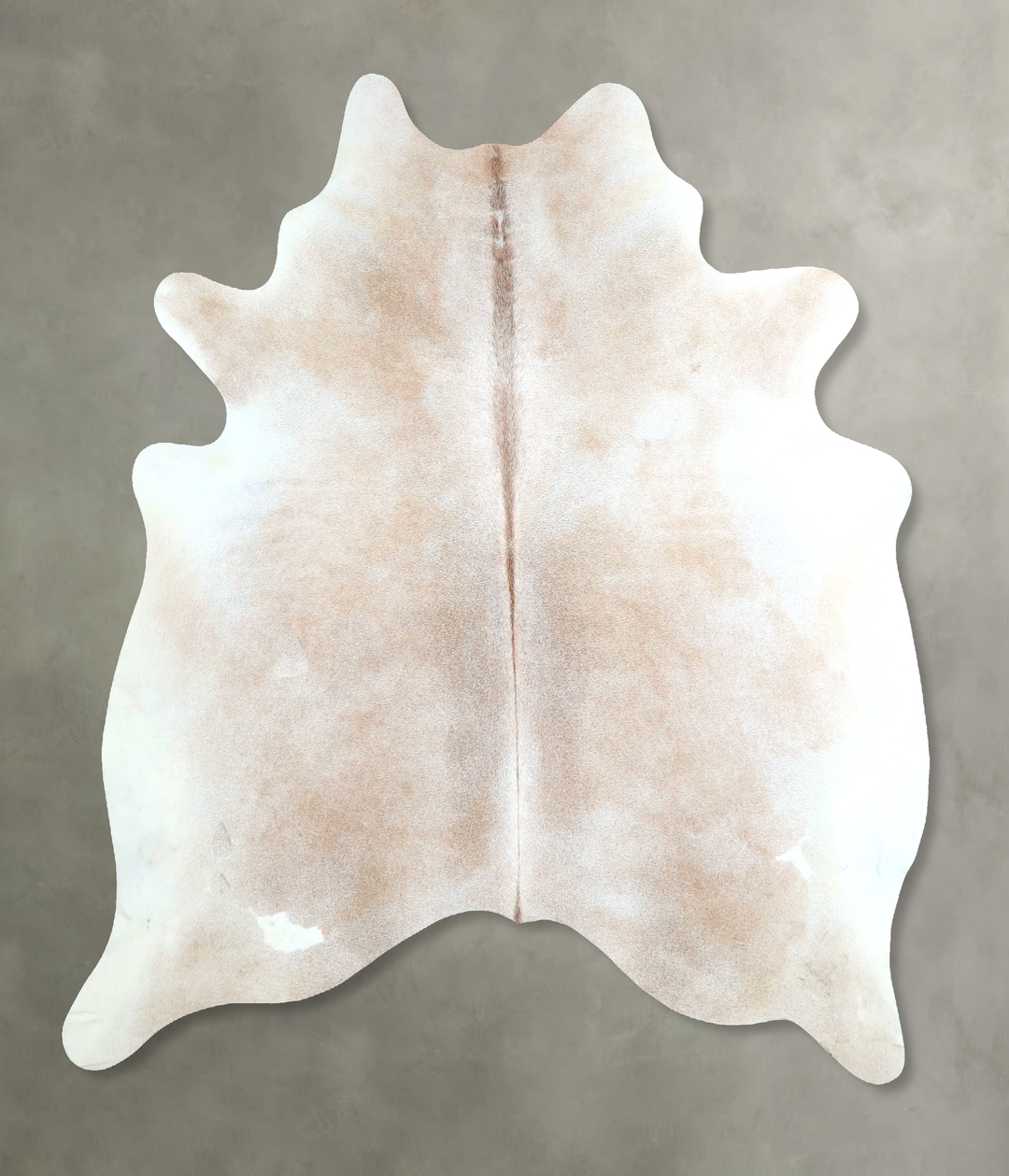 Grey with Beige Large Brazilian Cowhide Rug 6'5"H x 5'10"W #A48826 by 
