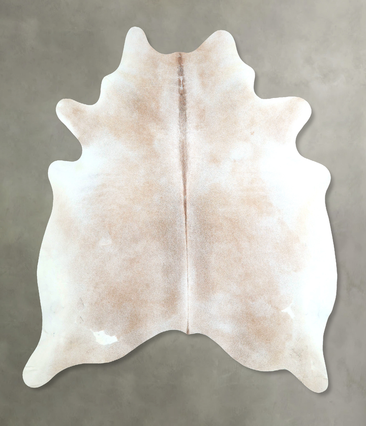 Grey with Beige Large Brazilian Cowhide Rug 6'5"H x 5'10"W #A48826 by Hudson Hides