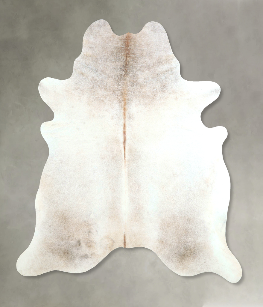 Grey with Beige X-Large Brazilian Cowhide Rug 6'10"H x 6'1"W #A48829 by Hudson Hides