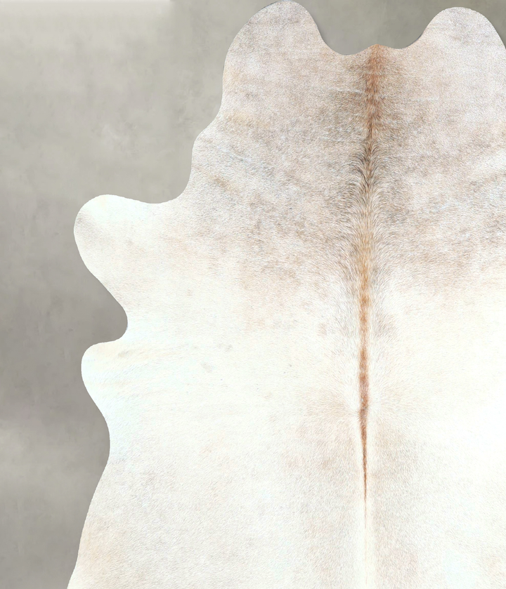 Grey with Beige X-Large Brazilian Cowhide Rug 6'10"H x 6'1"W #A48829 by Hudson Hides