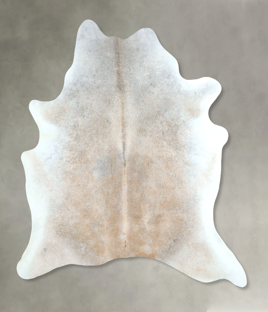 Grey with Beige Large Brazilian Cowhide Rug 6'5"H x 6'0"W #A48830 by Hudson Hides