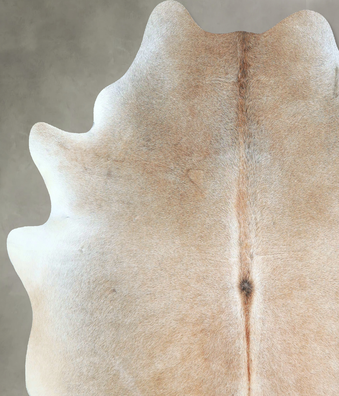 Grey with Beige X-Large Brazilian Cowhide Rug 6'9"H x 6'1"W #A48831 by