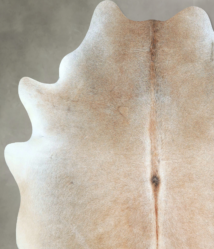 Grey with Beige X-Large Brazilian Cowhide Rug 6'9"H x 6'1"W #A48831 by Hudson Hides