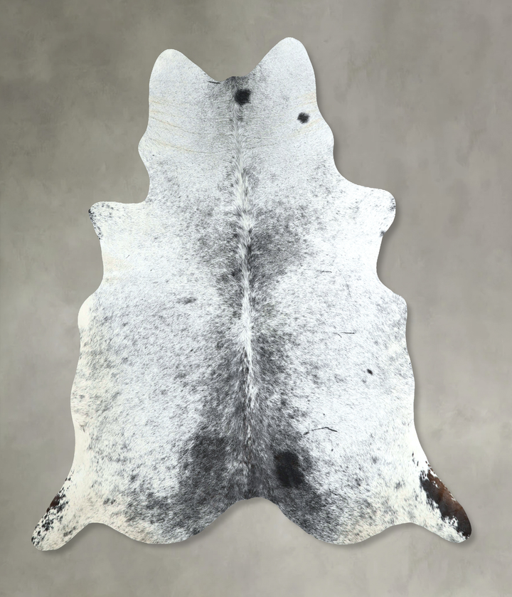 Salt and Pepper Black X-Large Brazilian Cowhide Rug 7'2"H x 6'8"W #A48837 by Hudson Hides