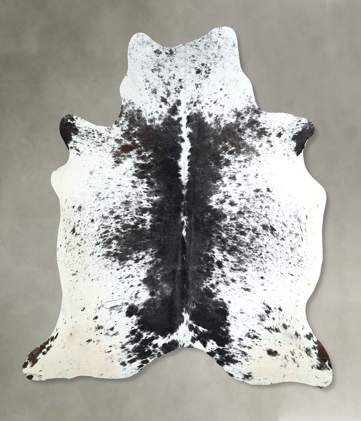 Salt and Pepper Black X-Large Brazilian Cowhide Rug 6'10"H x 6'1"W #A48839 by Hudson Hides