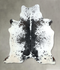 Salt and Pepper Black X-Large Brazilian Cowhide Rug 6'10