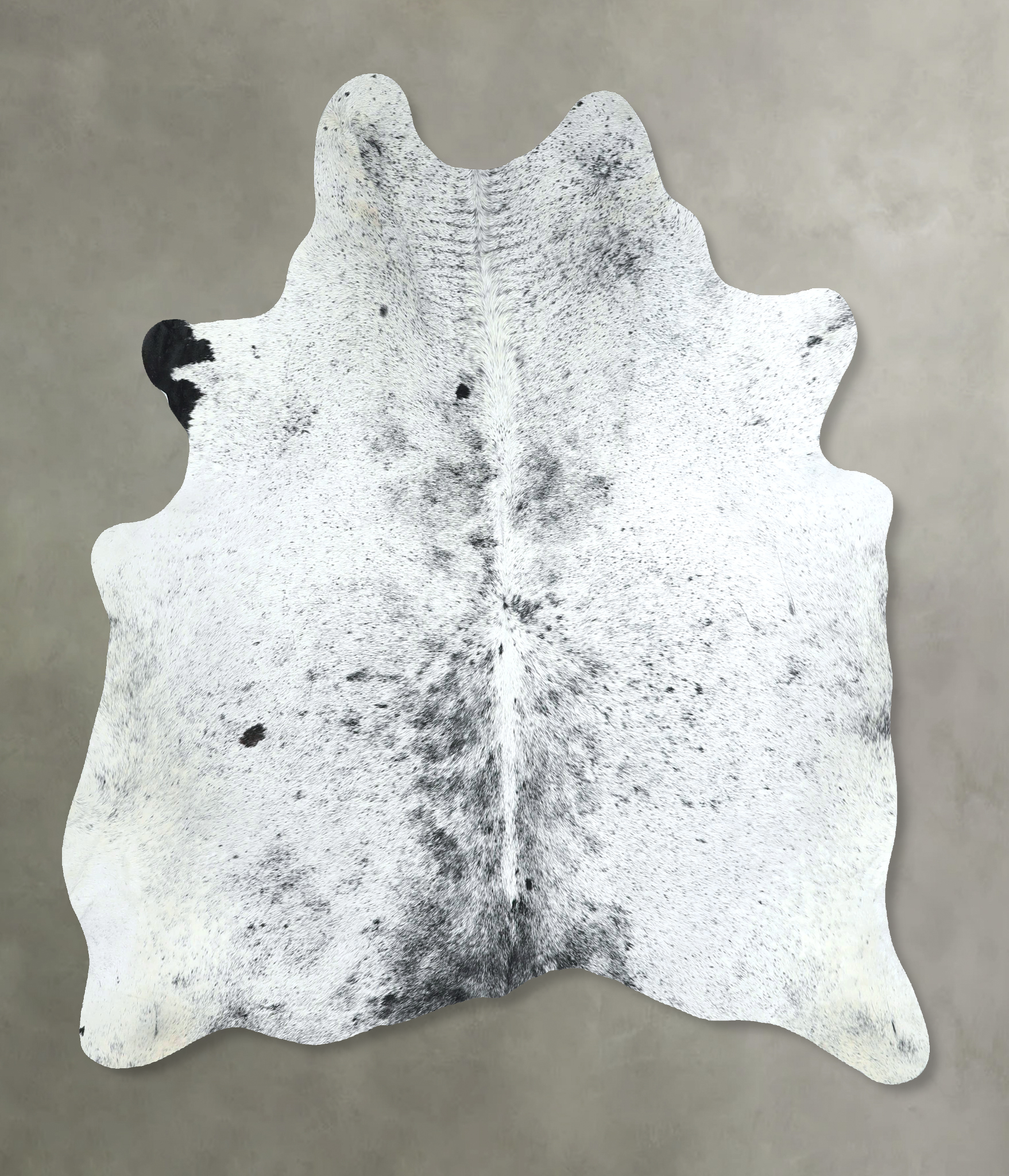 Salt and Pepper Black Cowhide Rug #A48840