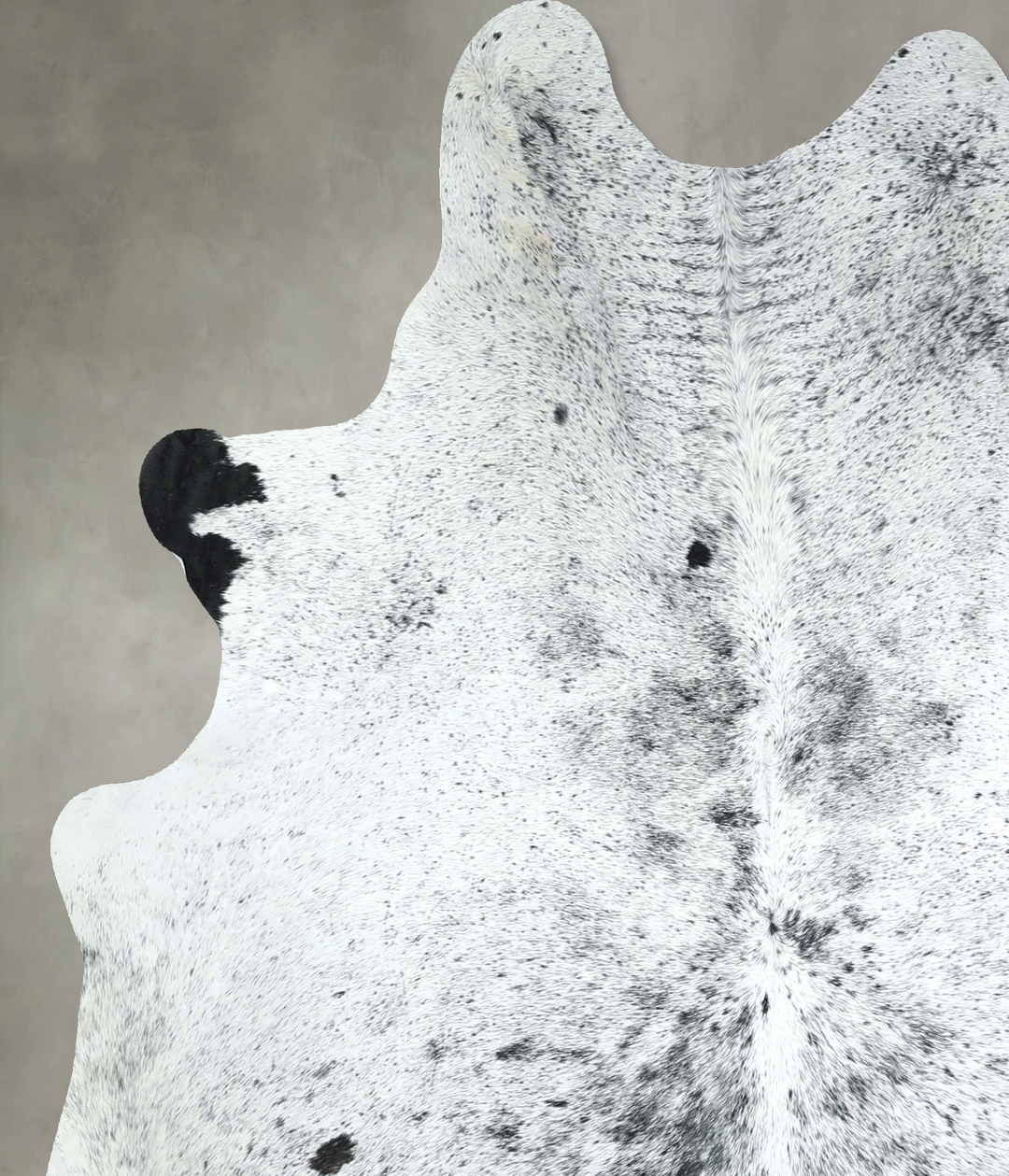 Salt and Pepper Black Large Brazilian Cowhide Rug 6'0"H x 5'5"W #A4884