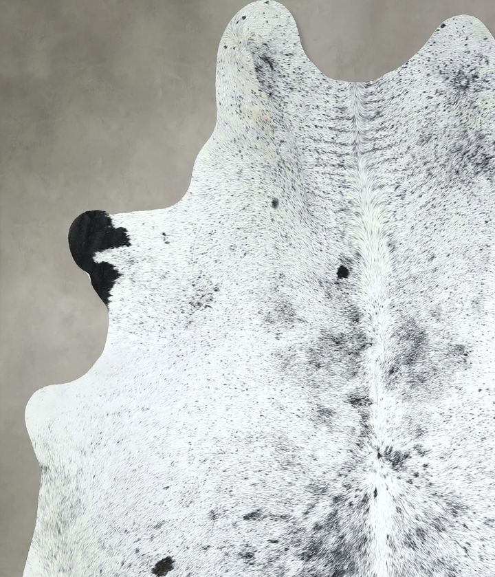 Salt and Pepper Black Large Brazilian Cowhide Rug 6'0"H x 5'5"W #A48840 by Hudson Hides