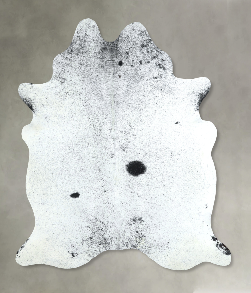 Salt and Pepper Black X-Large Brazilian Cowhide Rug 6'11"H x 5'11"W #A48841 by Hudson Hides