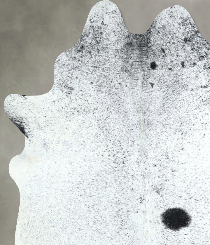 Salt and Pepper Black X-Large Brazilian Cowhide Rug 6'11"H x 5'11"W #A48841 by Hudson Hides