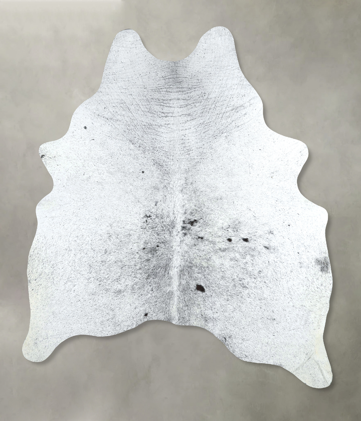 Salt and Pepper Black Large Brazilian Cowhide Rug 7'0"H x 5'5"W #A48844 by Hudson Hides
