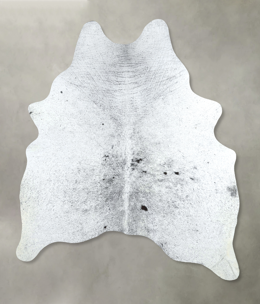 Salt and Pepper Black Large Brazilian Cowhide Rug 7'0"H x 5'5"W #A48844 by Hudson Hides