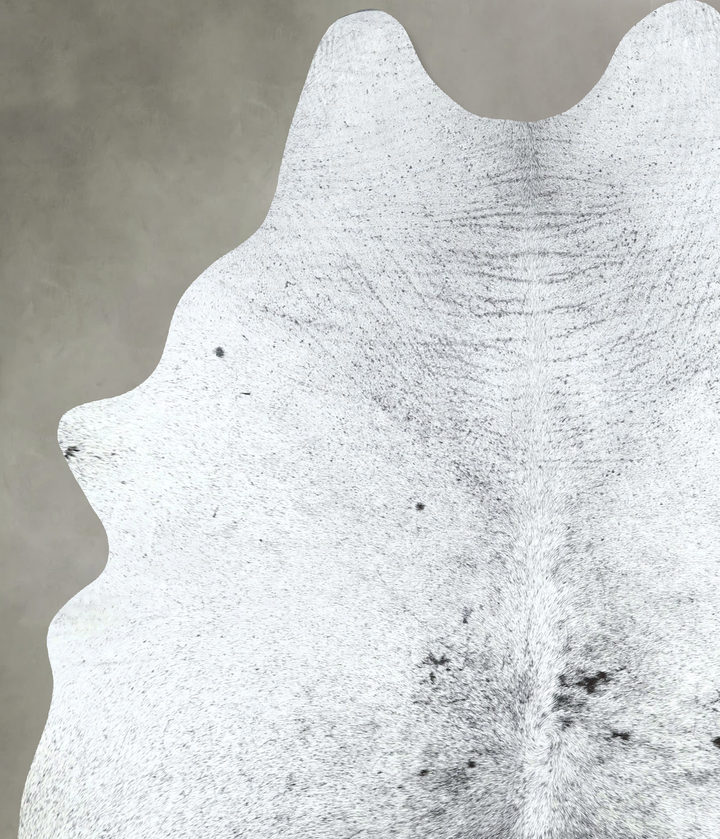 Salt and Pepper Black Large Brazilian Cowhide Rug 7'0"H x 5'5"W #A48844 by Hudson Hides