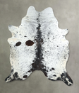Salt and Pepper Black X-Large Brazilian Cowhide Rug 7'0"H x 6'4"W #A48847 by Hudson Hides