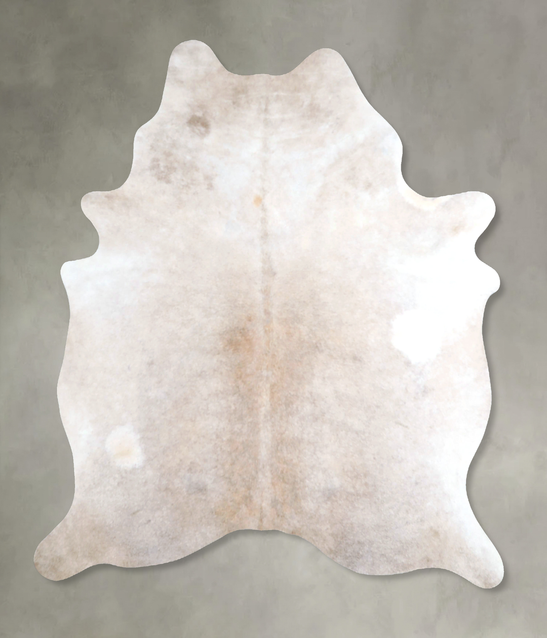Ivory with Beige Large Brazilian Cowhide Rug 6'1"H x 5'3"W #A48856 by 