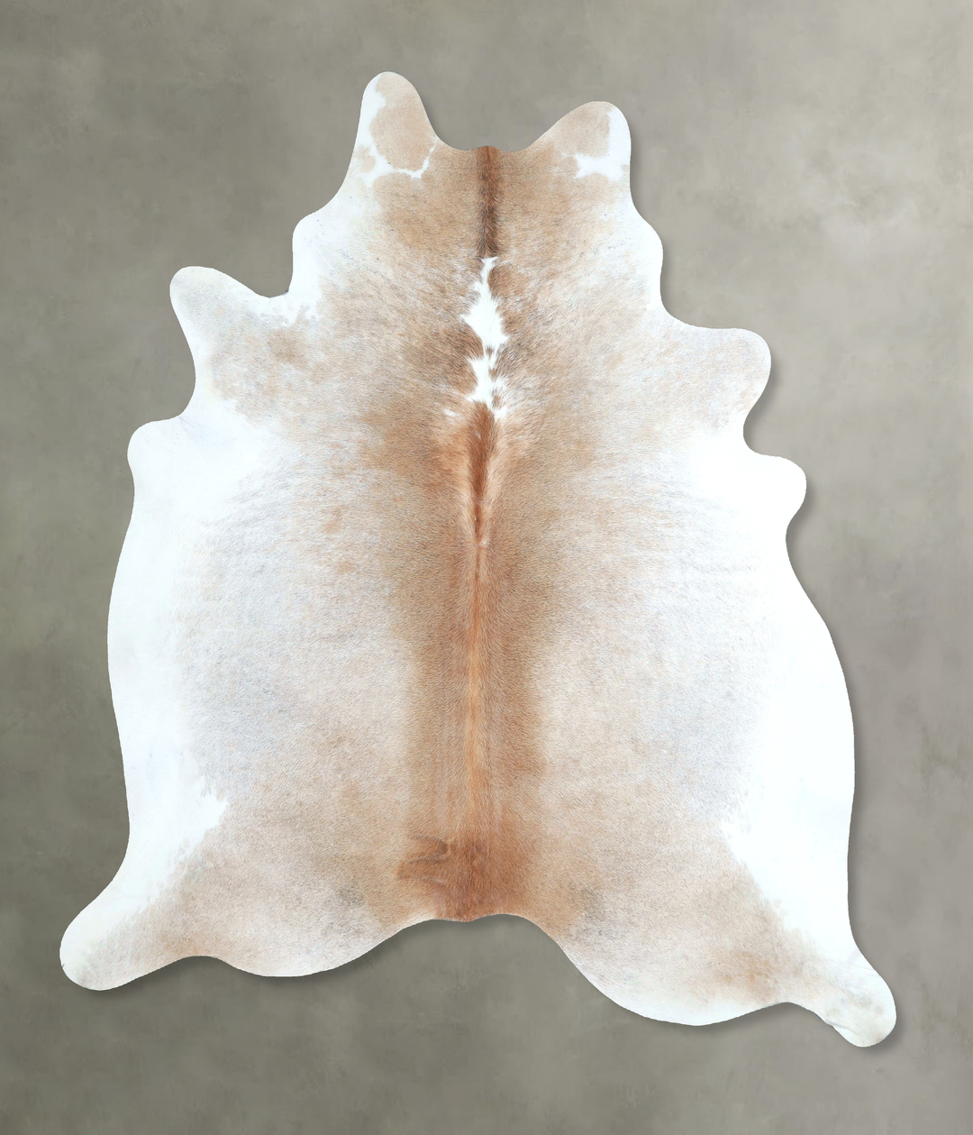 Grey with Beige X-Large Brazilian Cowhide Rug 7'2"H x 6'3"W #A48859 by