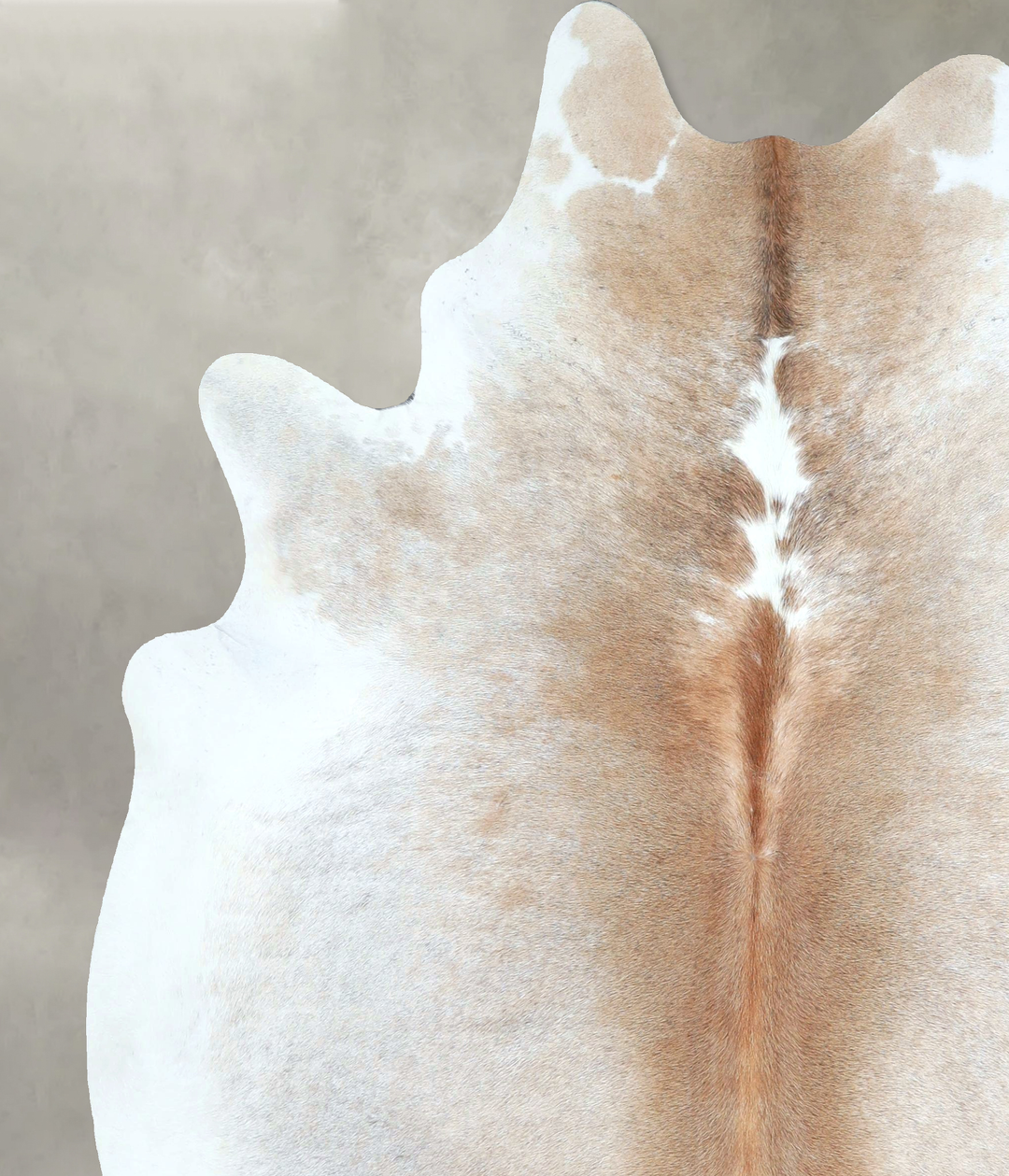 Grey with Beige X-Large Brazilian Cowhide Rug 7'2"H x 6'3"W #A48859 by