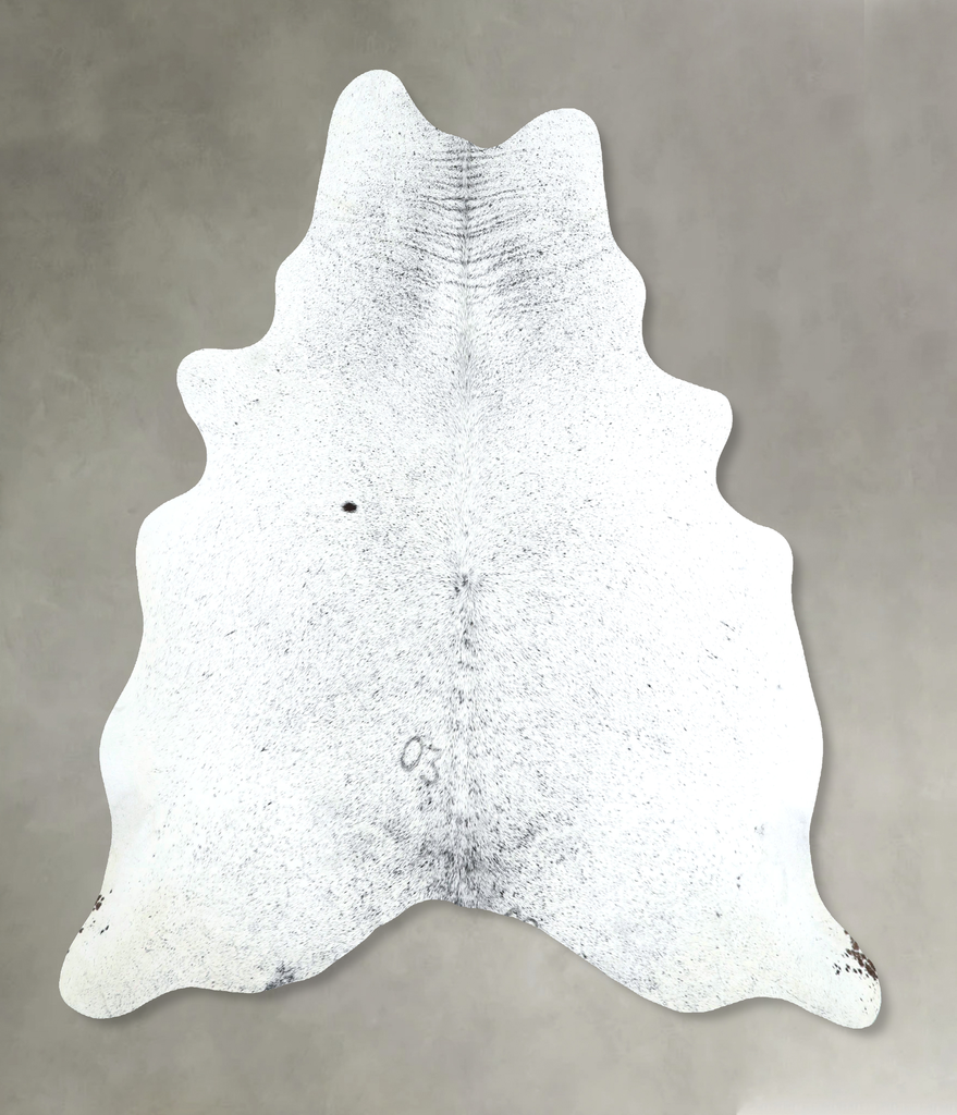 Salt and Pepper Black Large Brazilian Cowhide Rug 6'6"H x 6'1"W #A48864 by Hudson Hides