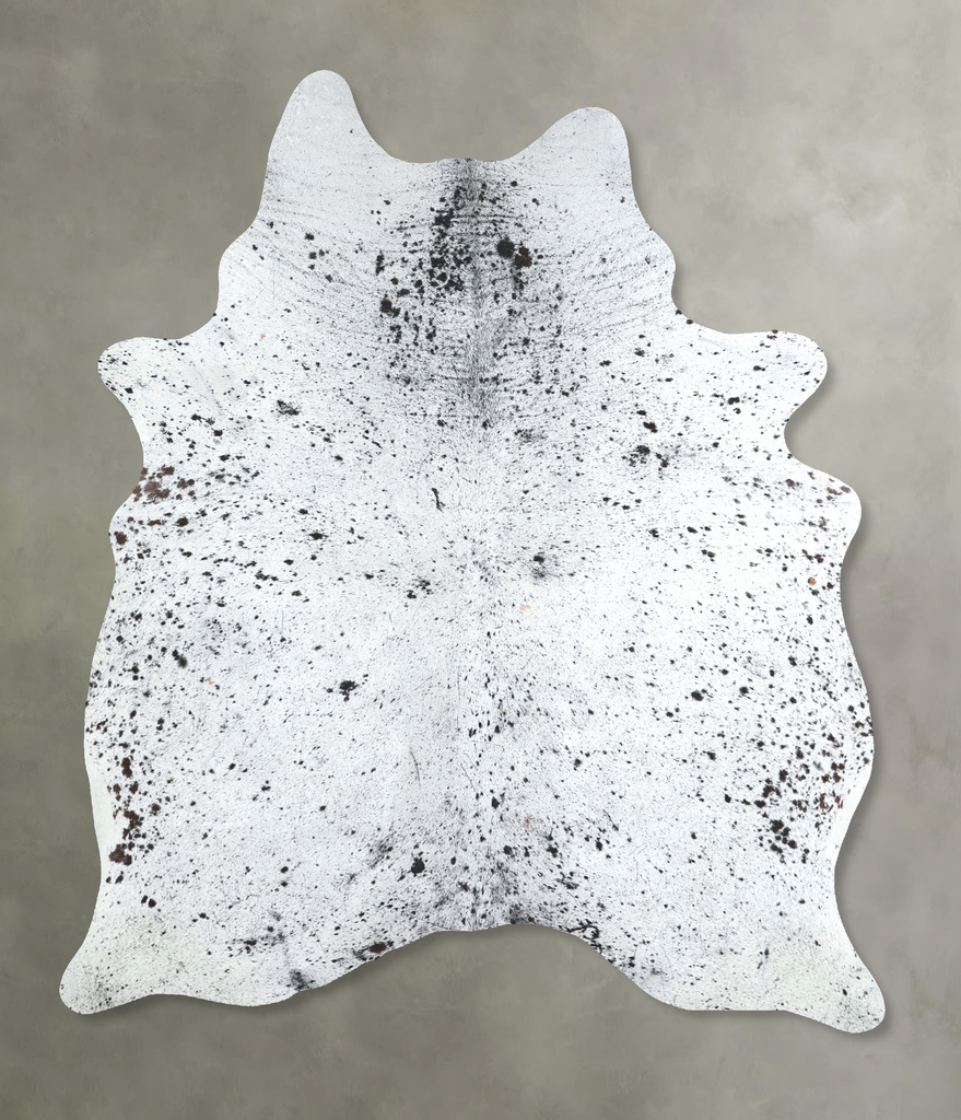 Salt and Pepper Black Large Brazilian Cowhide Rug 6'9"H x 5'7"W #A48866 by Hudson Hides