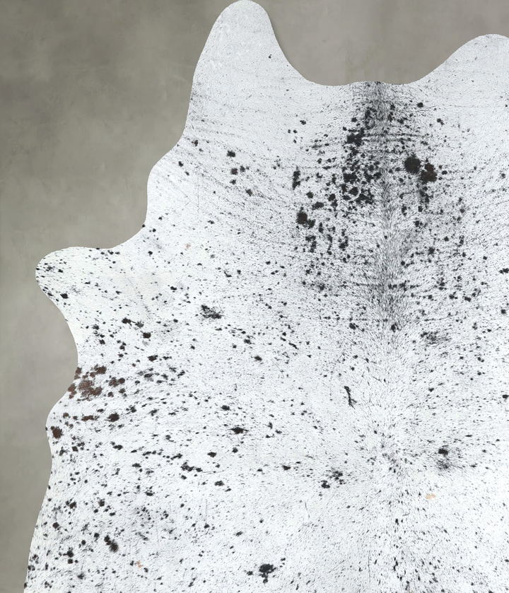 Salt and Pepper Black Large Brazilian Cowhide Rug 6'9"H x 5'7"W #A48866 by Hudson Hides