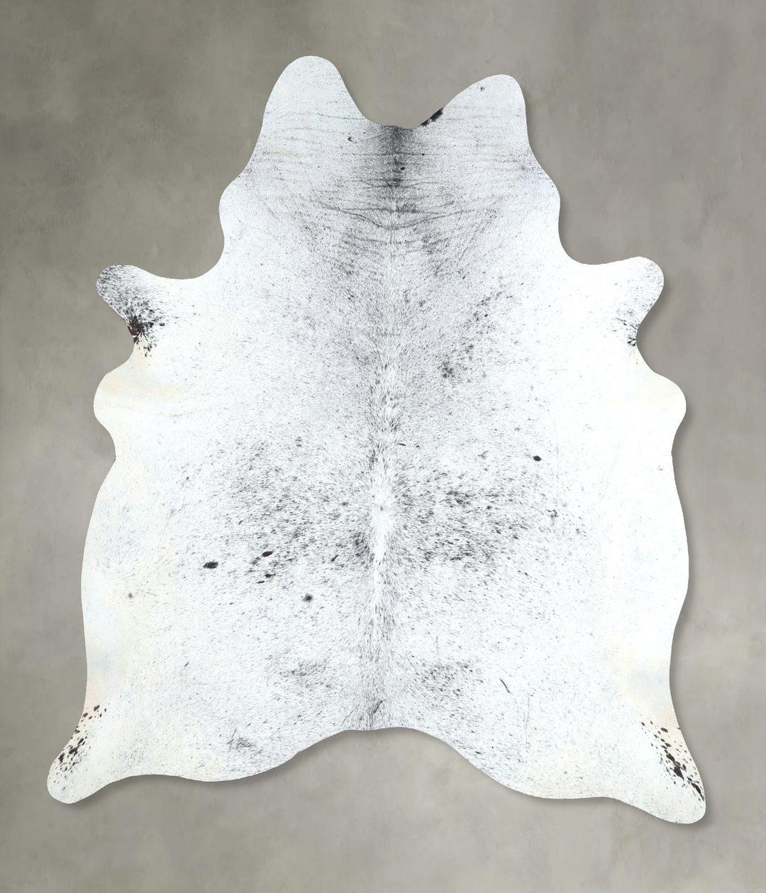 Salt and Pepper Black X-Large Brazilian Cowhide Rug 7'0"H x 6'2"W #A48