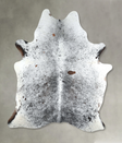 Salt and Pepper Black Large Brazilian Cowhide Rug 6'9"H x 5'9"W #A48874 by Hudson Hides