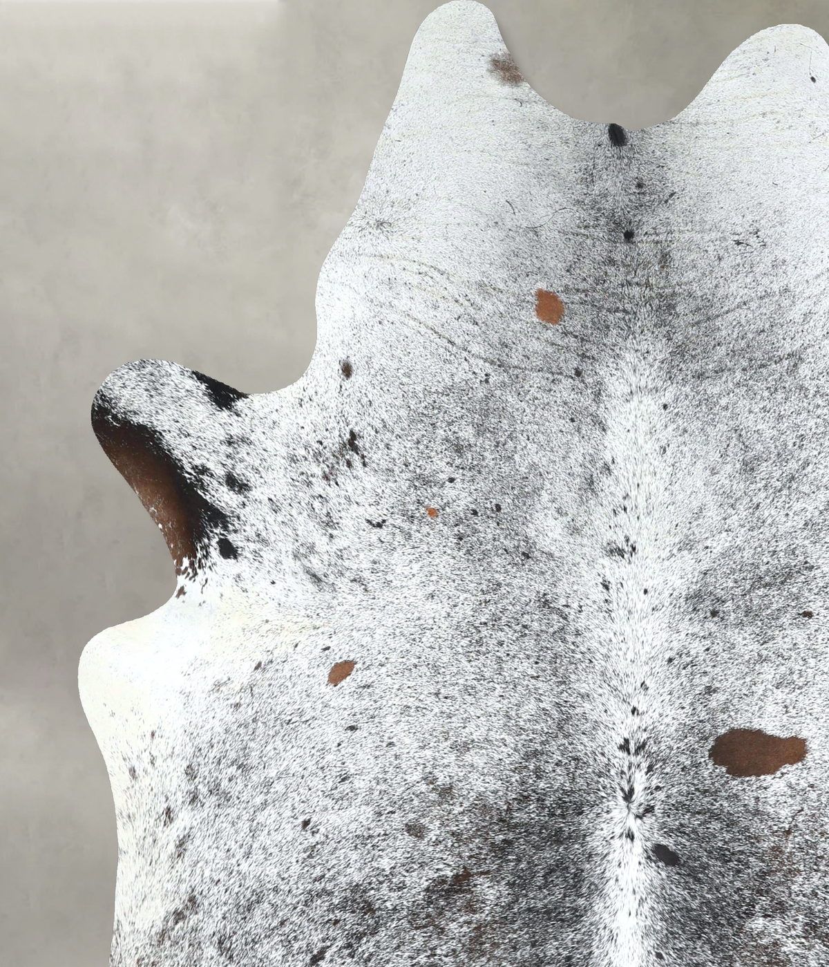 Salt and Pepper Black Large Brazilian Cowhide Rug 6'9"H x 5'9"W #A48874 by Hudson Hides
