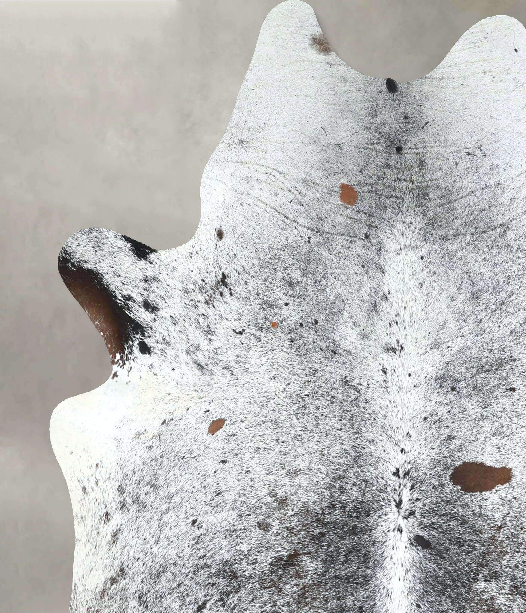 Salt and Pepper Black Cowhide Rug #A48874