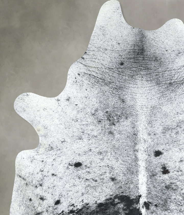 Salt and Pepper Black X-Large Brazilian Cowhide Rug 7'2"H x 5'10"W #A48875 by Hudson Hides