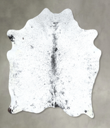 Salt and Pepper Black Large Brazilian Cowhide Rug 5'11"H x 5'9"W #A48876 by Hudson Hides