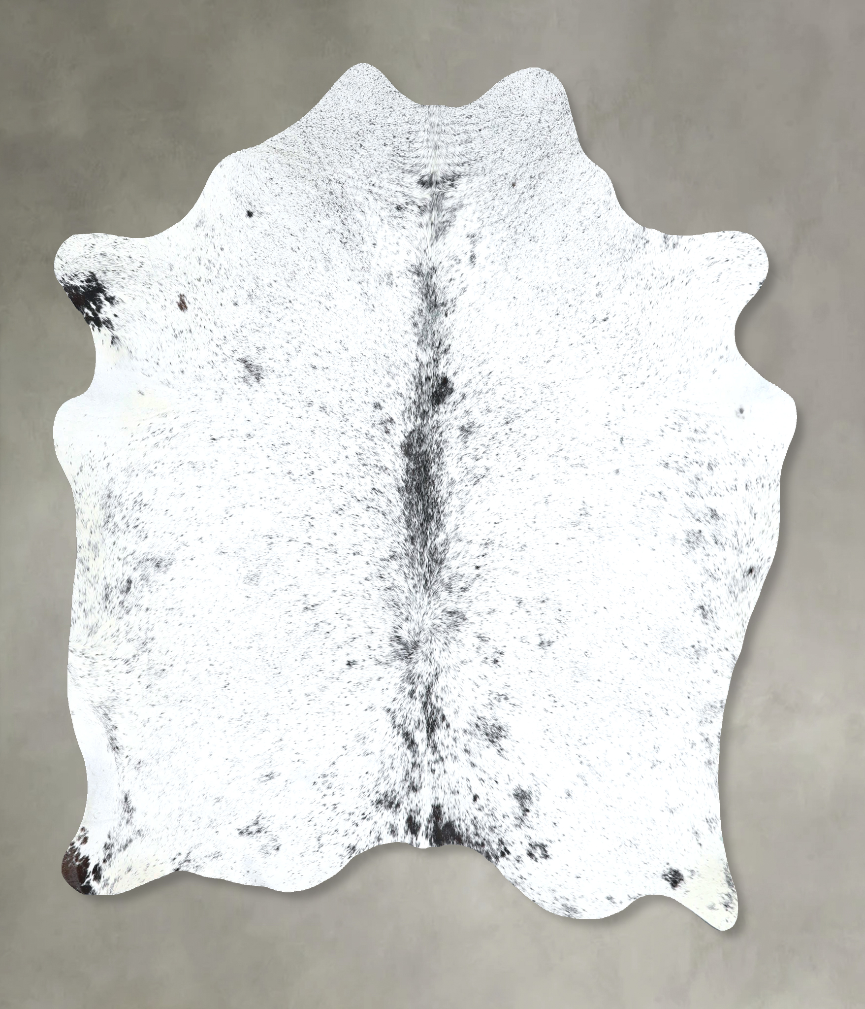 Salt and Pepper Black Cowhide Rug #A48876