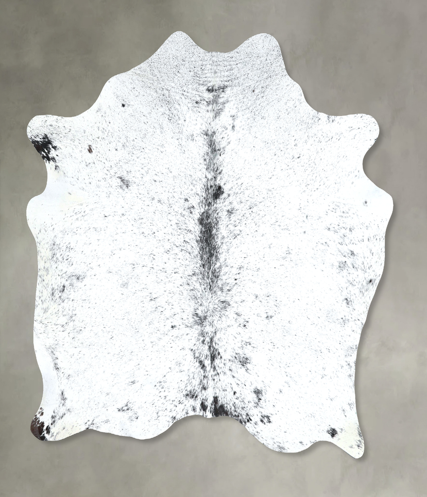 Salt and Pepper Black Large Brazilian Cowhide Rug 5'11"H x 5'9"W #A48876 by Hudson Hides