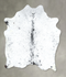 Salt and Pepper Black Large Brazilian Cowhide Rug 5'11