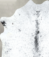 Salt and Pepper Black Large Brazilian Cowhide Rug 5'11"H x 5'9"W #A48876 by Hudson Hides