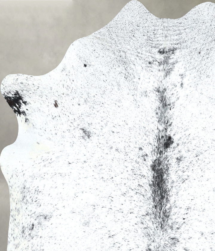 Salt and Pepper Black Large Brazilian Cowhide Rug 5'11"H x 5'9"W #A48876 by Hudson Hides