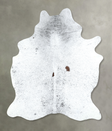 Salt and Pepper Black Large Brazilian Cowhide Rug 6'9"H x 5'6"W #A48878 by Hudson Hides