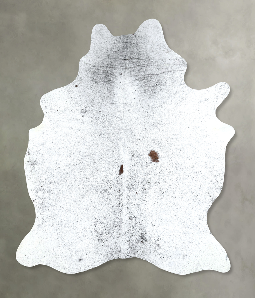 Salt and Pepper Black Large Brazilian Cowhide Rug 6'9"H x 5'6"W #A48878 by Hudson Hides