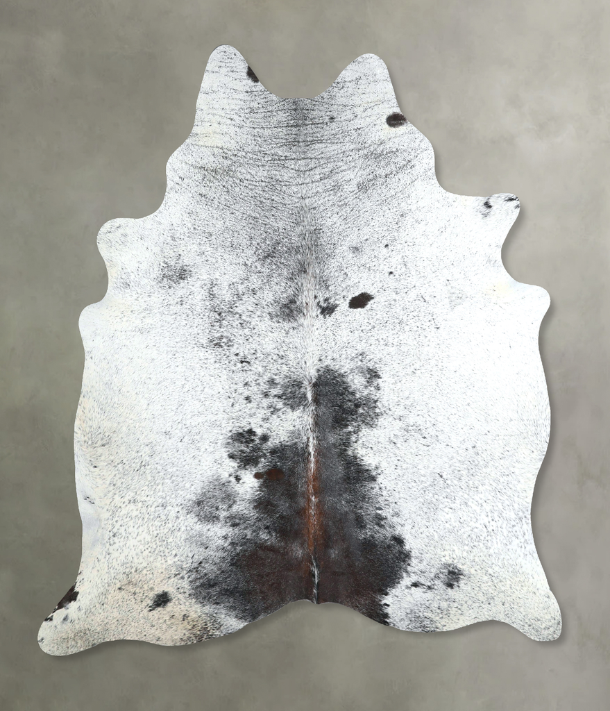 Salt and Pepper Black Large Brazilian Cowhide Rug 6'11"H x 5'8"W #A48879 by Hudson Hides