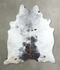 Salt and Pepper Black Large Brazilian Cowhide Rug 6'11