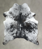 Salt and Pepper Black Large Brazilian Cowhide Rug 6'5