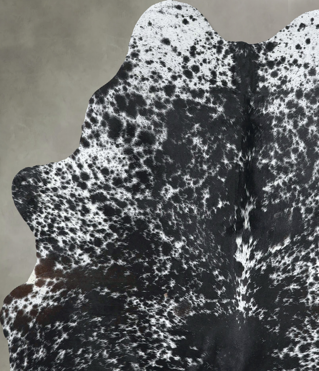 Salt and Pepper Black Medium Brazilian Cowhide Rug 6'0"H x 4'11"W #A48