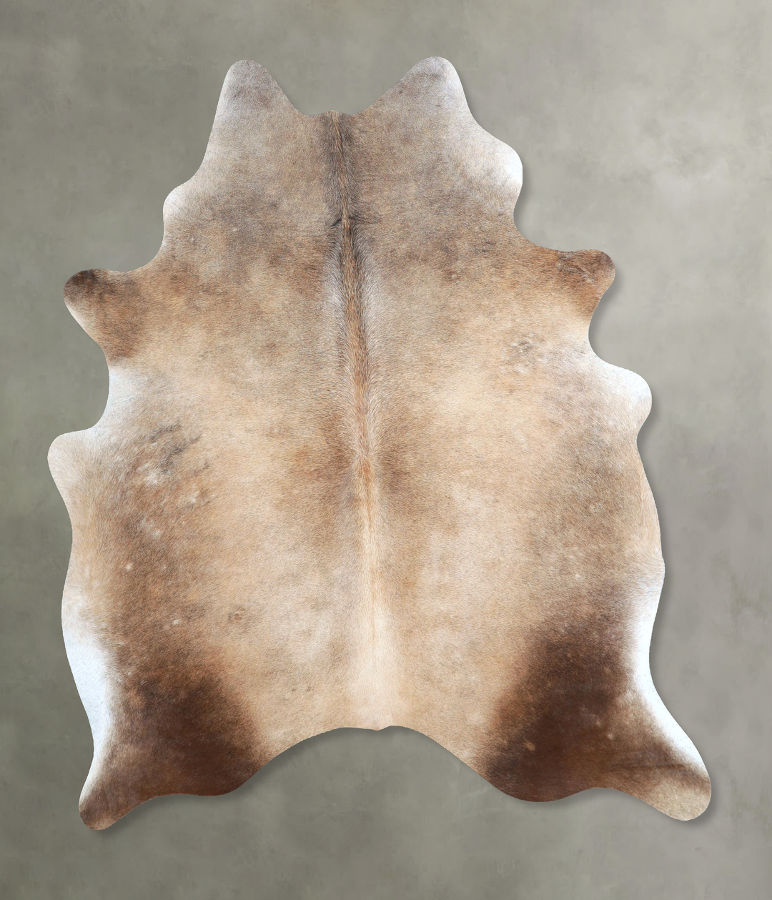 Grey with Beige Large Brazilian Cowhide Rug 6'1"H x 5'5"W #A48885 by H