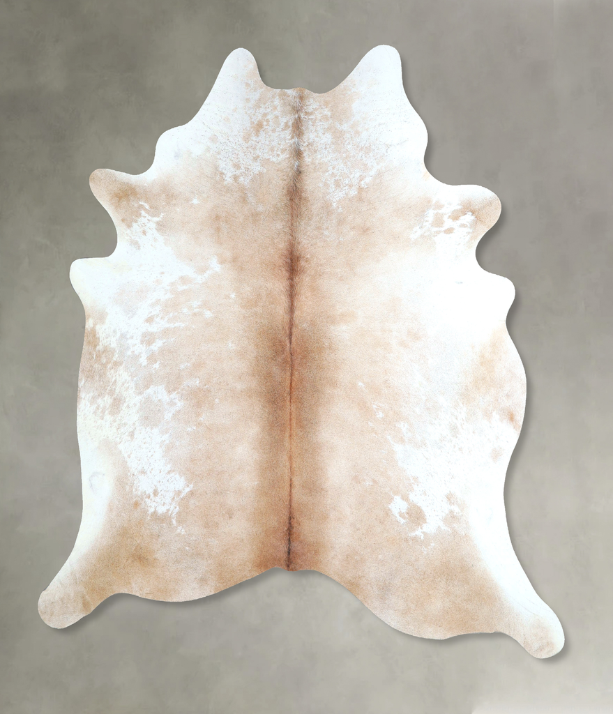 Grey with Beige X-Large Brazilian Cowhide Rug 6'10"H x 6'5"W #A48887 by Hudson Hides