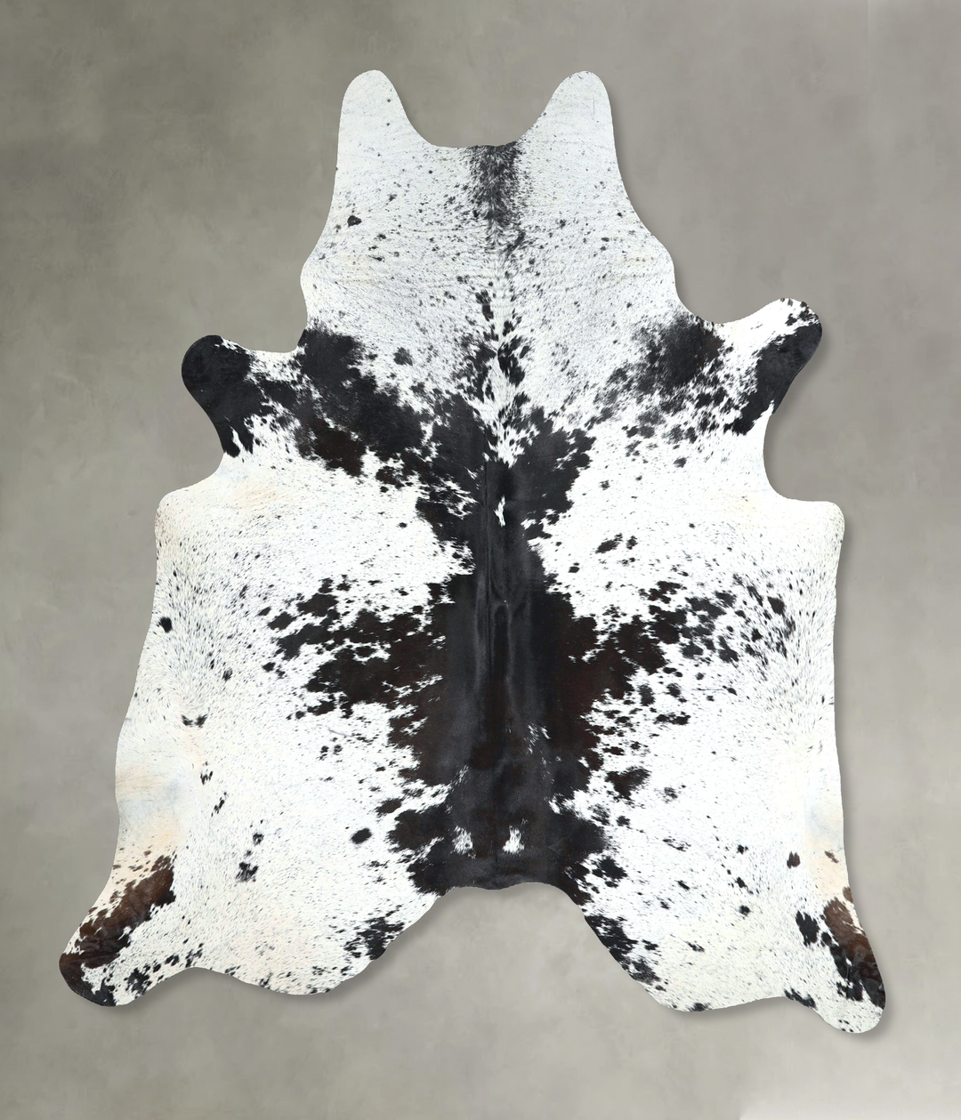 Salt and Pepper Black X-Large Brazilian Cowhide Rug 6'10"H x 6'0"W #A4