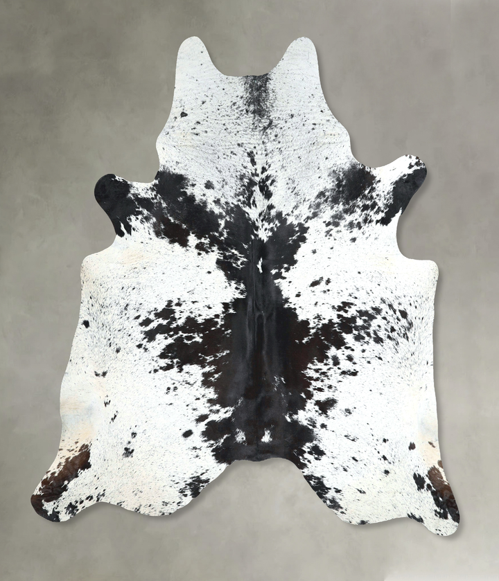 Salt and Pepper Black X-Large Brazilian Cowhide Rug 6'10"H x 6'0"W #A48890 by Hudson Hides