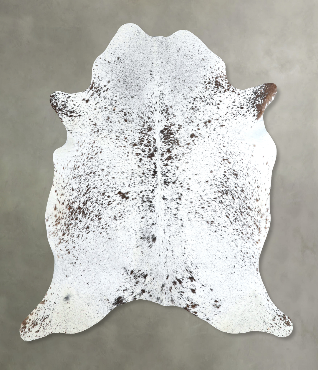 Salt and Pepper Black Large Brazilian Cowhide Rug 6'1"H x 5'10"W #A488
